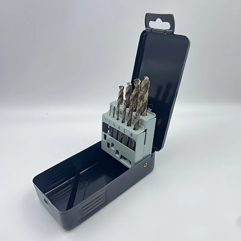 HSS Cobalt Twist Drill Bit Kit 1mm-10mm High Hardness Sharp Drill Bits for Metal Wood PVC Household Drilling Work
