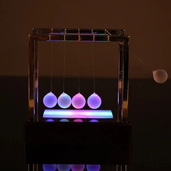 2023 childhood Intelligence&Early educational toys Newtons Cradle LED Light Up Kinetic Energy Home Office Science Toy Home Decor