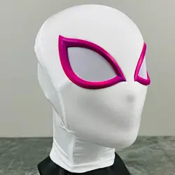 Gwen Spider-Man Mask with Faceshell & Magnetic Eyes 1:1 3D Handmade Spiderman Masks Cosplay Costume COS Toy for Cosers Birthday