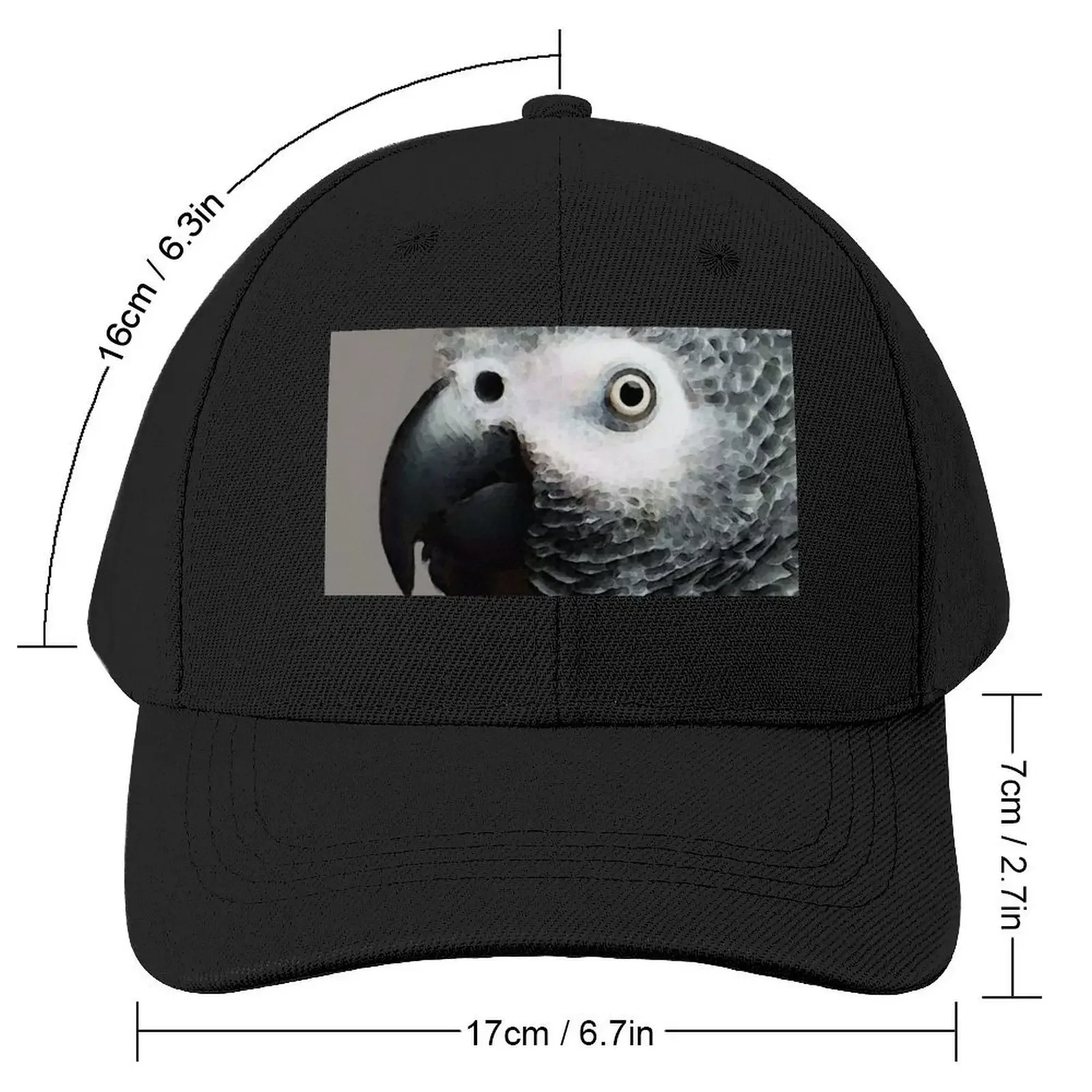 African Gray Parrot Art - Softy Baseball Cap summer hat Fishing cap beach hat Men's Hats Women's