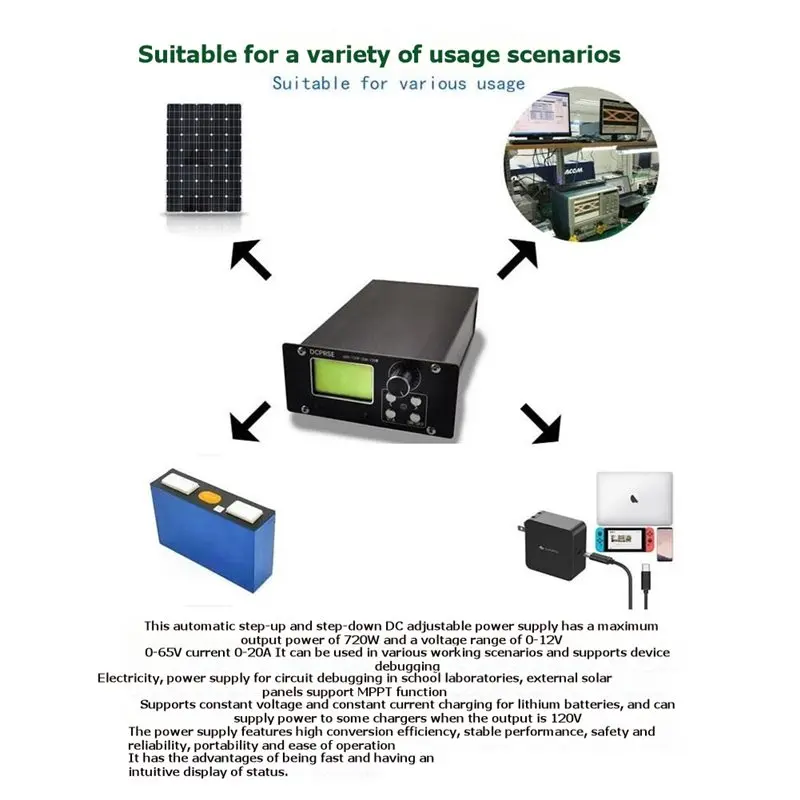 Solar Controller 720W MPPT Solar Cell Charging Control Anti-Reverse Charging And Automatic Stop