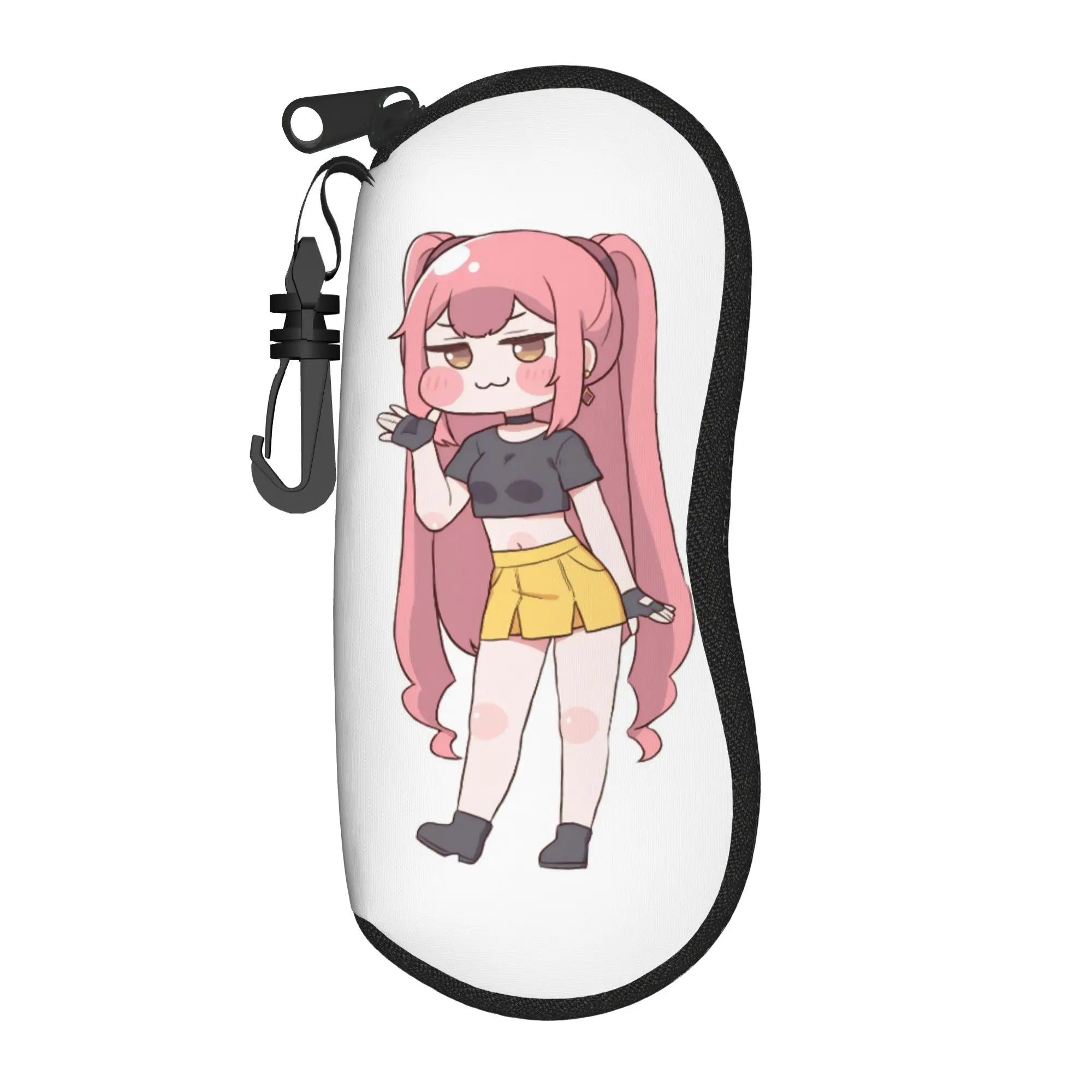 Trickcal C-Chibi Go Games Accessories Glasses Case for Girls Fashion Zipper  Glasses Storage Box Anti-Pressure Eye Contacts Case