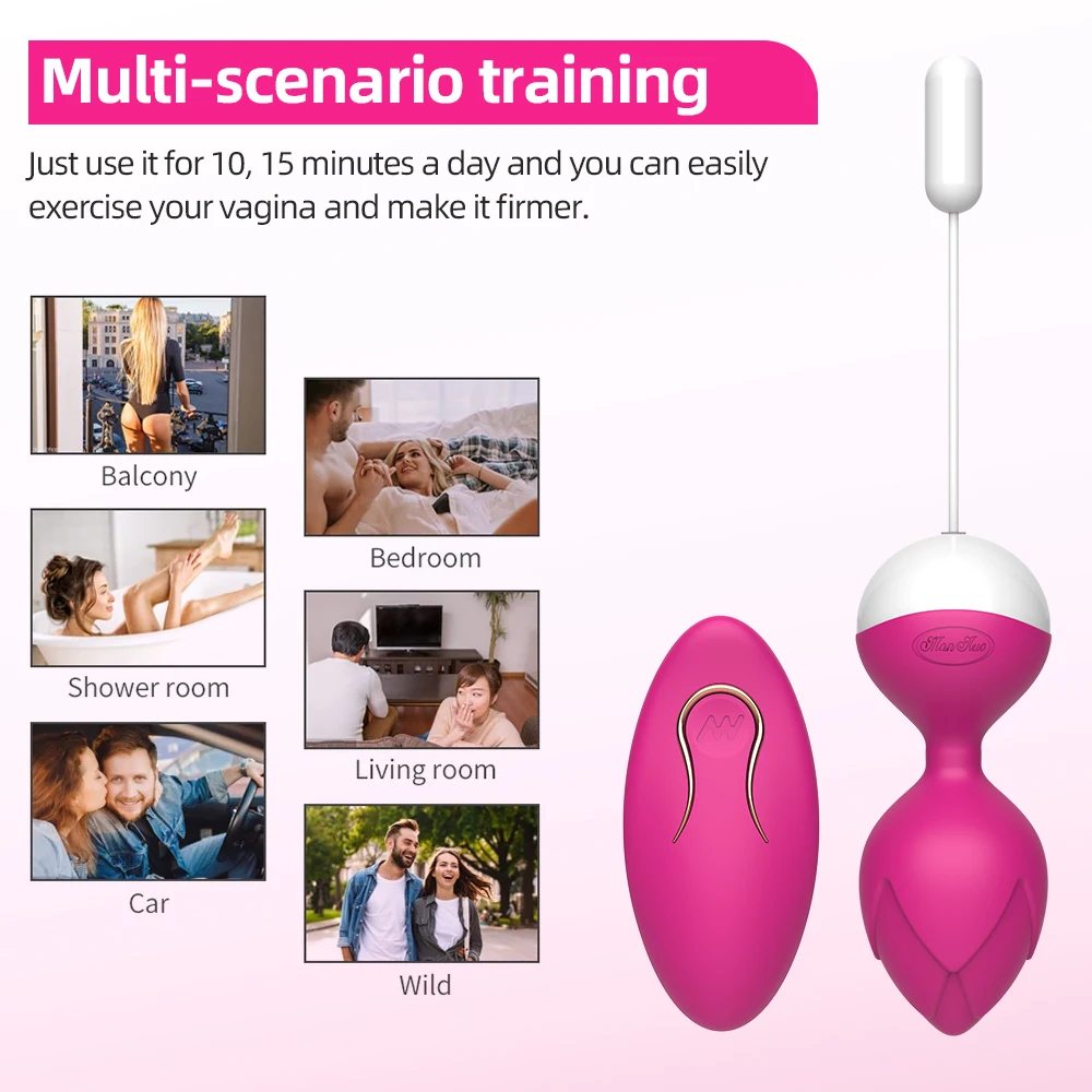 Remote Control Kegel Ball Vaginal Tighten Exercise Trainer Ben Wa Wireless 10 Speeds Vibrating Eggs Vibrator Sex Toys for Women