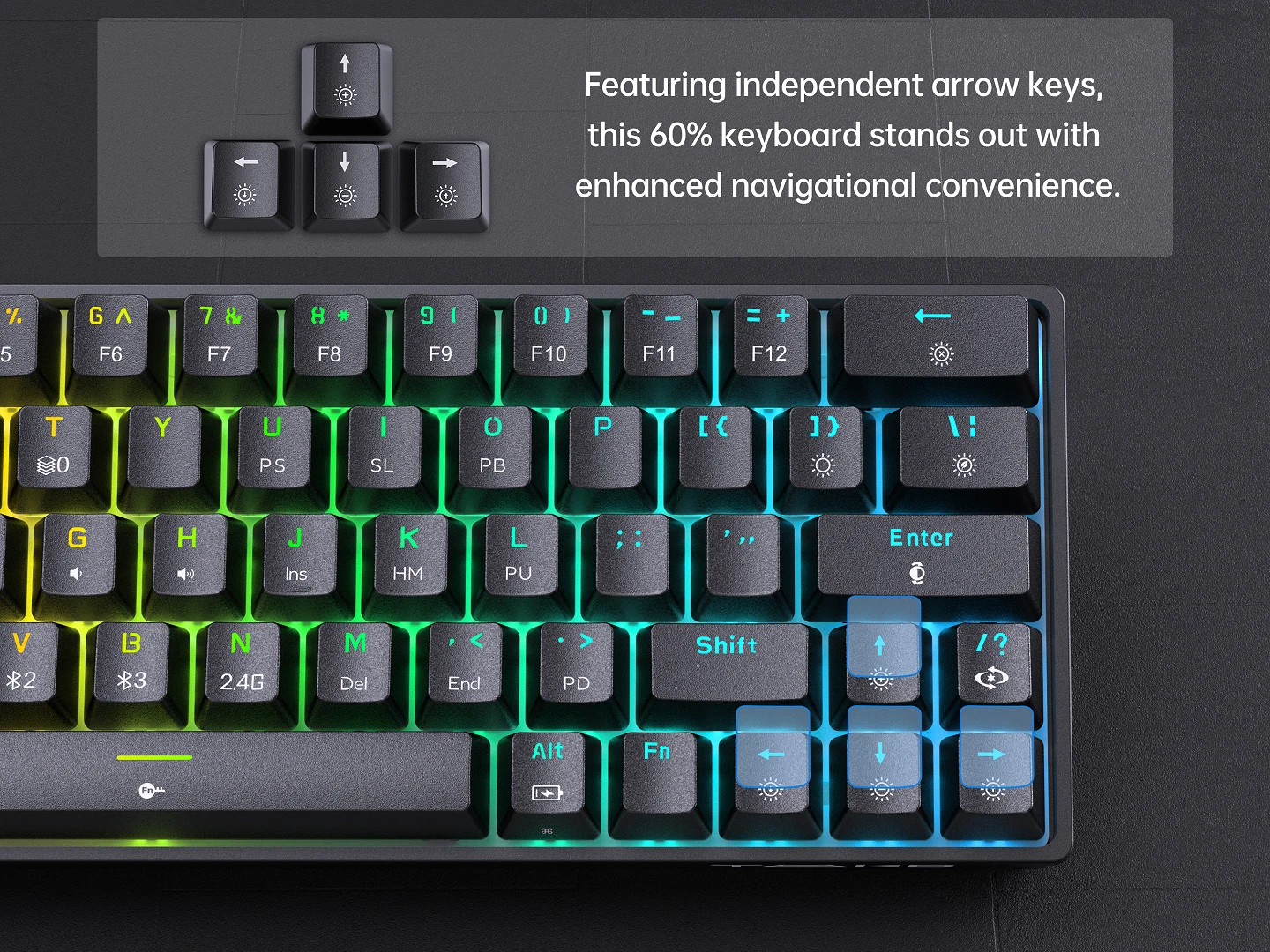 Imagem -06 - Teclado para Jogos Mecânico sem Fio Kemove T63 60 Teclado Bluetooth 2.4g com Fio Compacto Retroiluminado Rgb para Escritório e Jogo