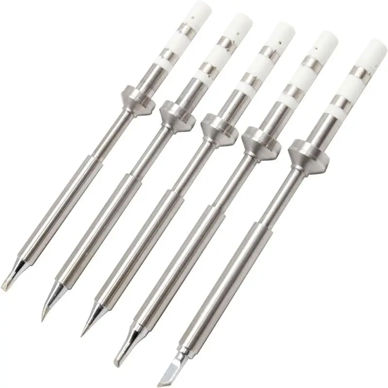 ABCA-5PCS Soldering Iron Tips,TS100 Series Rapid Heating Replacement Tip For Pinecil TS100 TS101 Soldering Iron