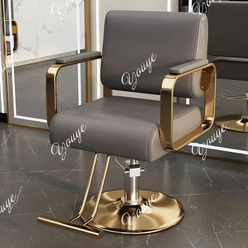 

Trendy Barbershop Barber Chair Personalized Gold Swivel Designed Barber Chair Beauty Salon Cadeira De Barbeiro Furniture