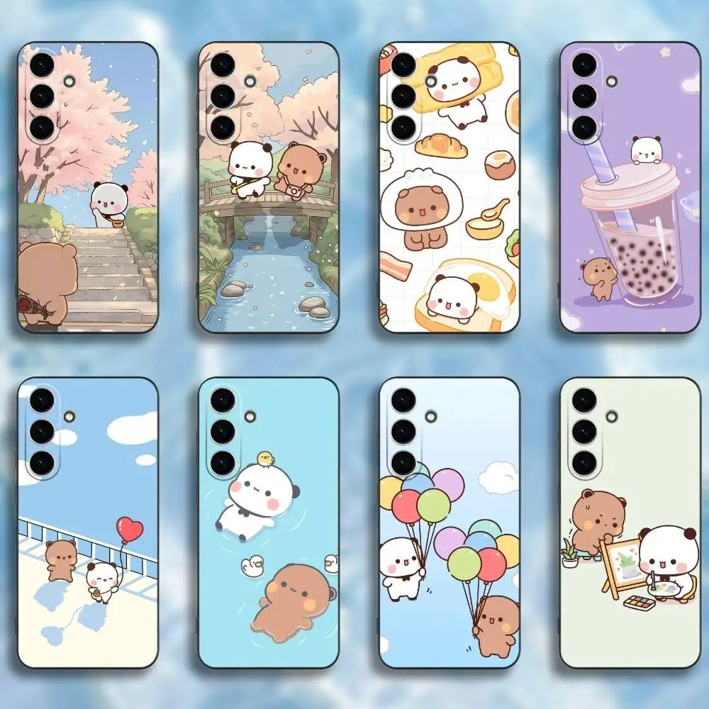 C-Cute BuBu DuDu 電話ケース Samsung Galaxy A73、A72、A71、A70、A53、A52、A51、その他用 ソフトブラックカバー