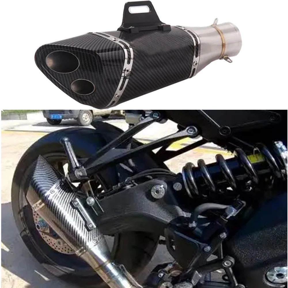 Motorcycle Exhaust Pipe R11 Escape Moto For Z650 Z900 ER6N CBR1000RR YZF R1 R3 S1000RR Slip On 51MM Universal