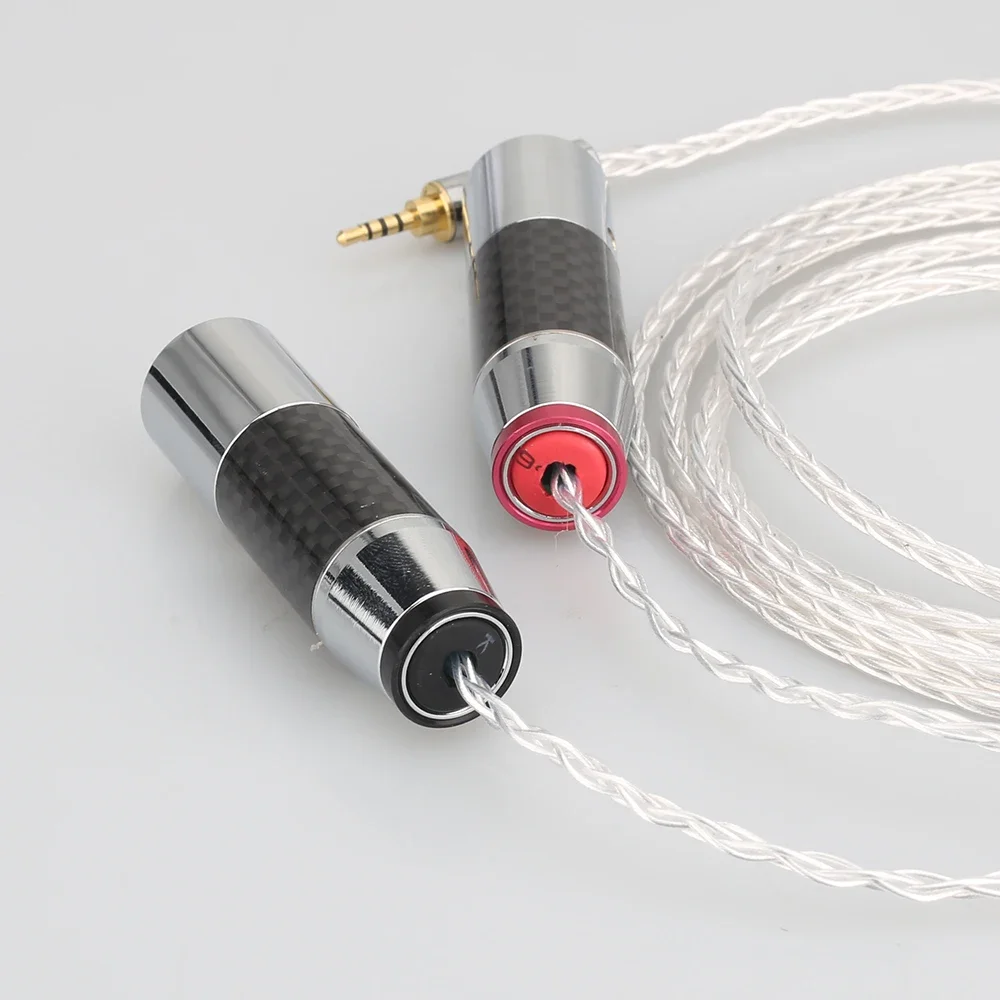 HIFI 8 Cores OCC Silver Plated 4.4mm/3.5mm/2.5mm TRRS Balanced to Dual 2x 3pin XLR Balanced Male Audio Adapter Cable