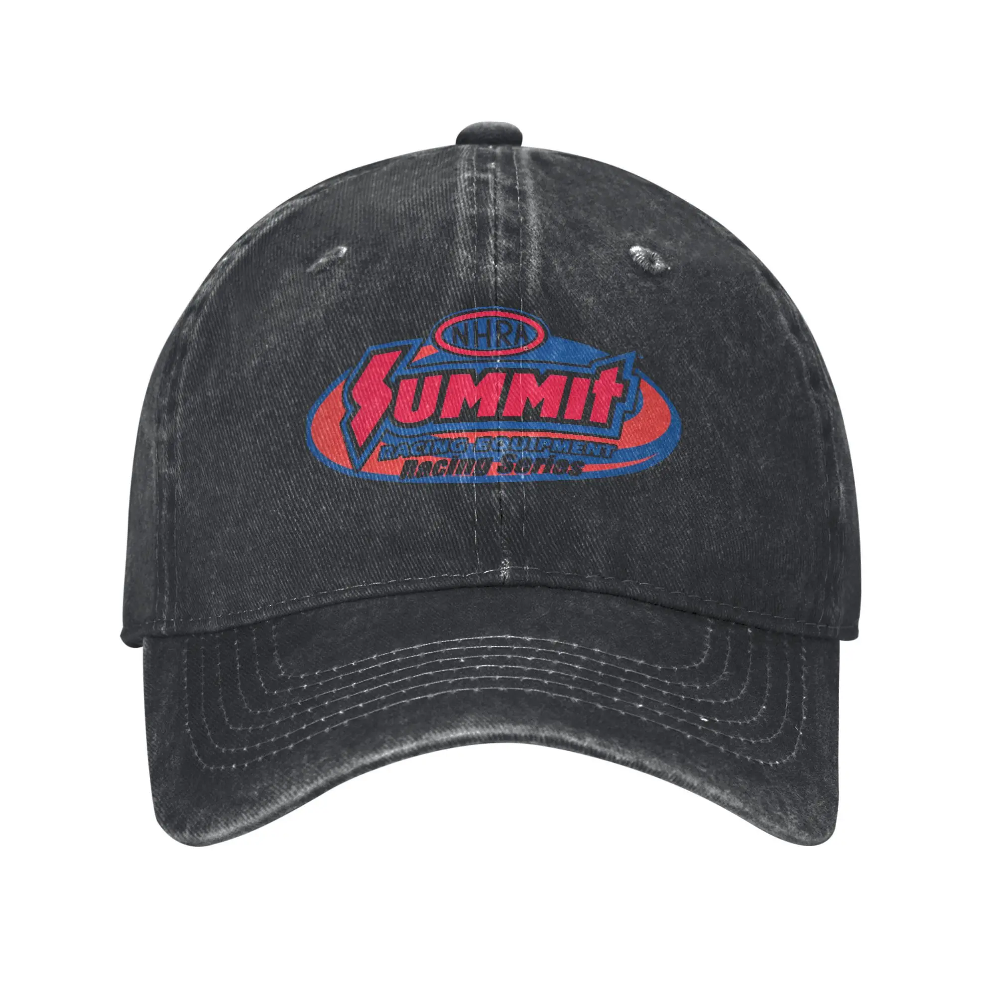 

Summit Racing Equipment Baseball Cap Distressed Washed Snapback Hat Motorsport Outdoor Running Golf Unstructured Soft Hats Cap
