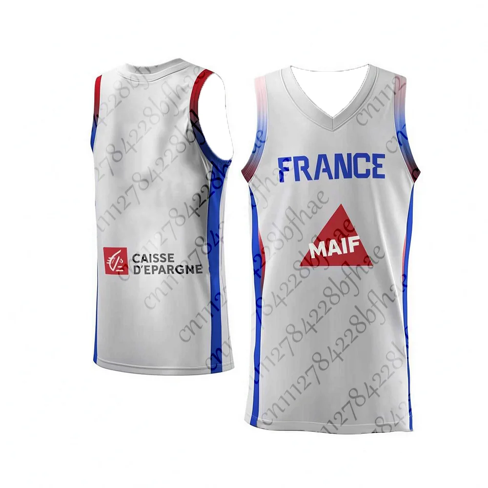Unisex Frankreich Basketball-Trikots WEMBANYAMA Atmungsaktive Schnelltrocknende Outdoor-Sportbekleidung für Kinder, Herren und Damen – Detail 4