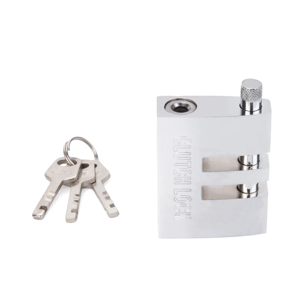 

​Universal Stainless Steel Car Anti-Theft Lock - 8/9 Holes, Fits Clutch/Brake/Throttle & Steering Wheel, Secure Most Vehicles