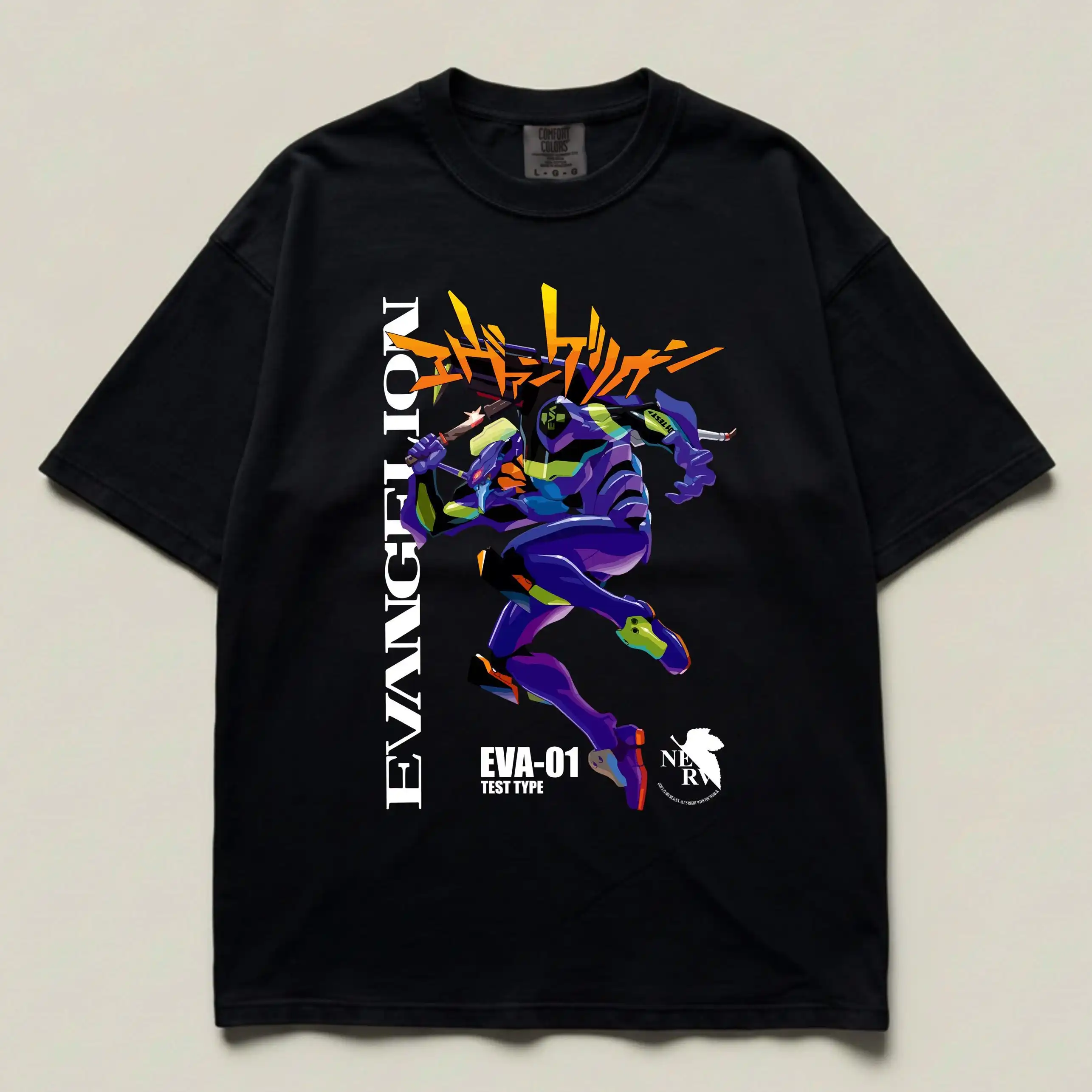 Neon Genesis Evangelion Anime Eva-01 Graphic Printed T-shirt Men's and Women's T-shirt Men's Top Sports T-shirt 2026 Summer New