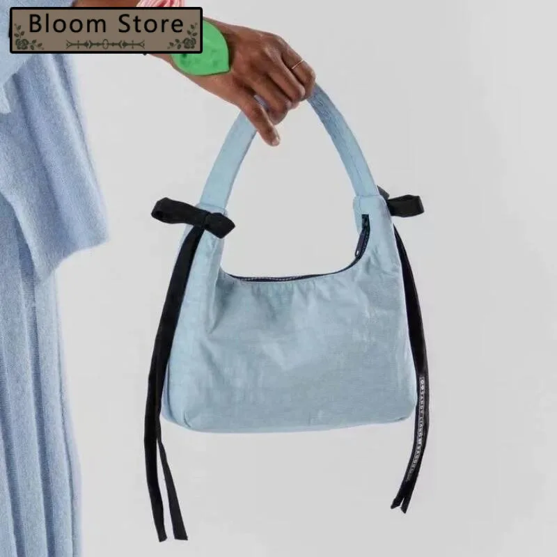 

Fashion Trendy All Match Women's Handbags Vintage Y2k Aesthetic Simple Underarm Bag Streetwear Casual Bow Shoulder Bags Korean