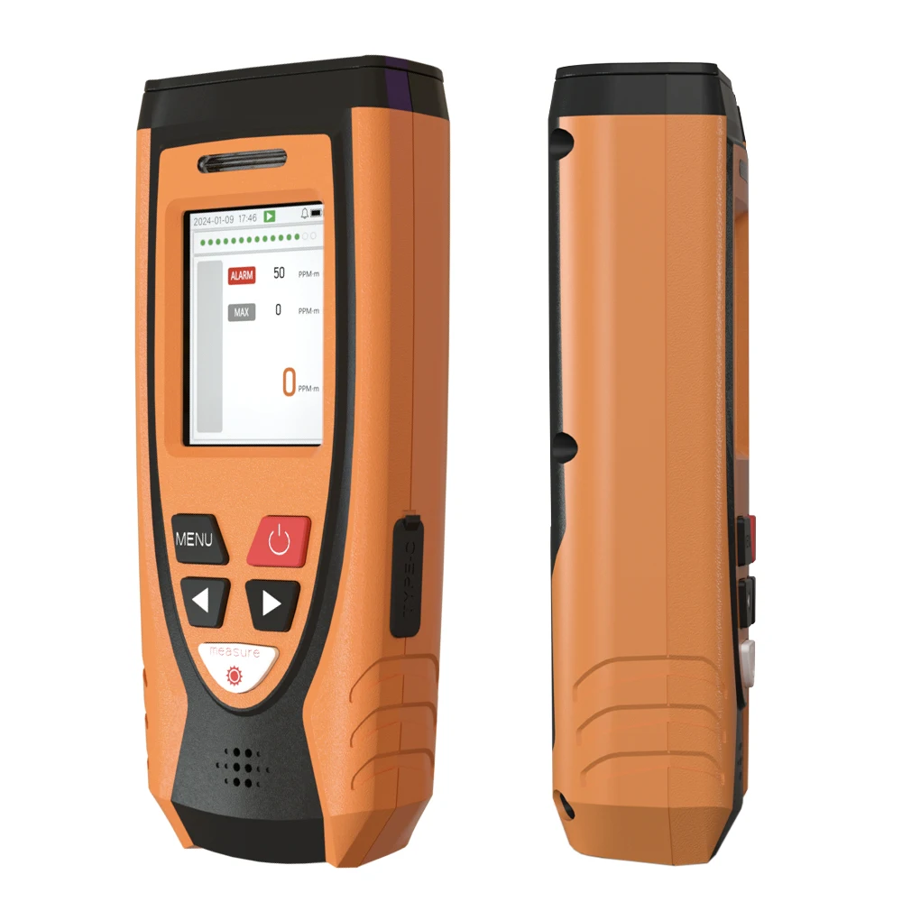 Aikesi Portabel YC-20 Laser Metana Kebocoran Instrumen Jarak Jauh Detektor Konsentrasi Gas Metana Genggam Detektor Laser CH4