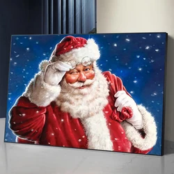 5D Santa Claus Diamond Painting Full Square Embroidery Cross Stitch Diamond Mosaic Rhinestone Christmas Decorations For Home Art