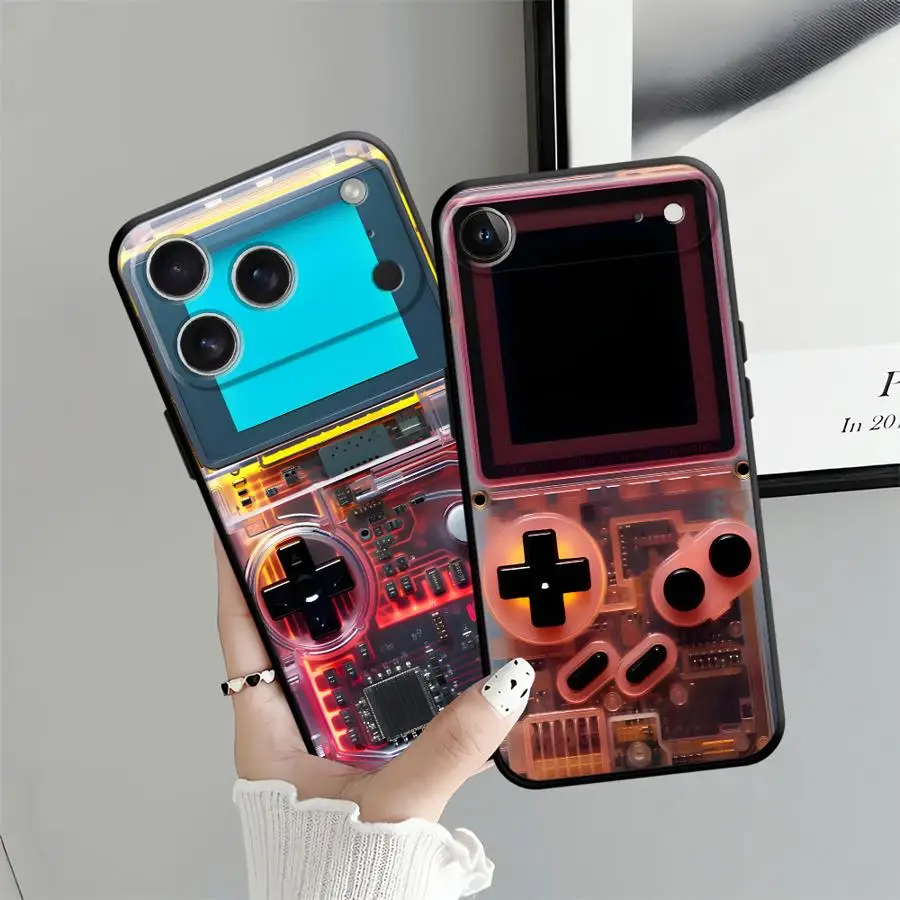 حافظة لهاتف آيفون 15 16 14 Plus XR 17Air 7 8 13 12 11 17 Pro Max XS Max وحدة تحكم الألعاب الحمراء