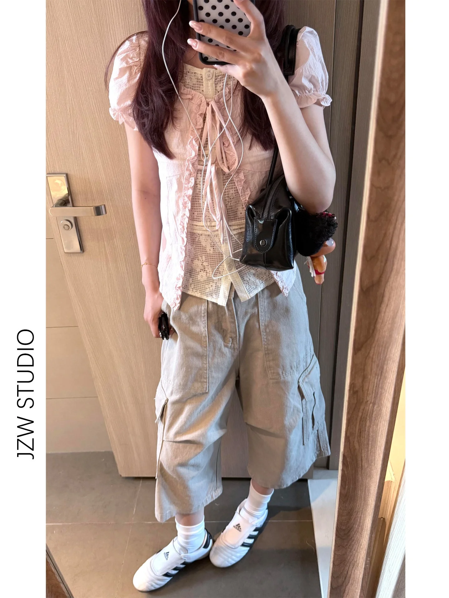 American Khaki Retro Workwear Wide Leg Seven-Foot Pants Men Women Summer New Casual Multi-Pocket Loose Jeans Mid-Pants
