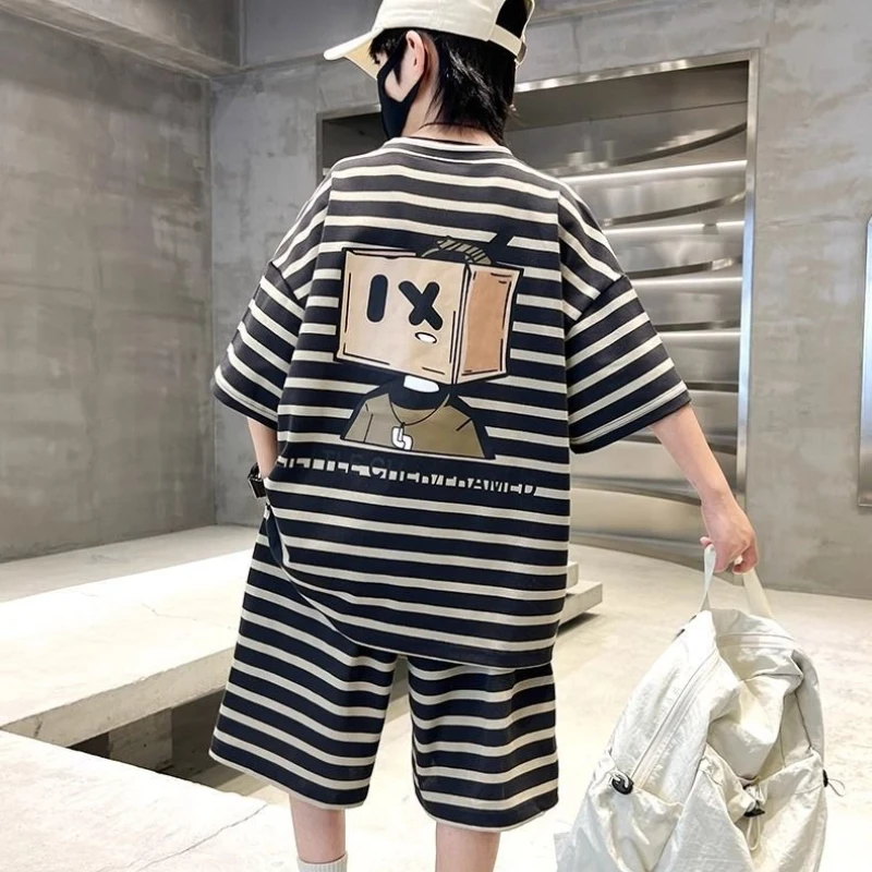 Striped Kids' Two-Piece Set 7-13Y Summer Casual Outfit