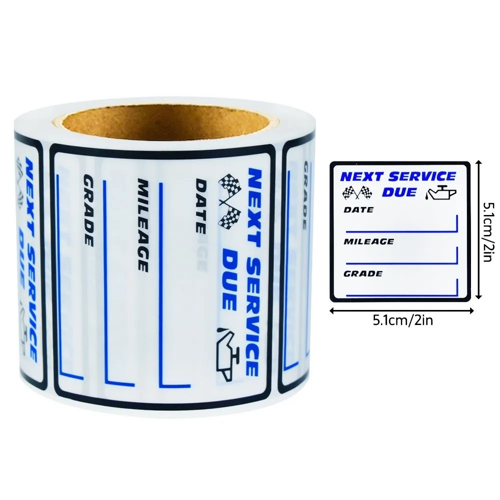 Clear Transparent Surface Oil Change Sticker Static Adsorption Design Premium Material Make Car Service Sticker