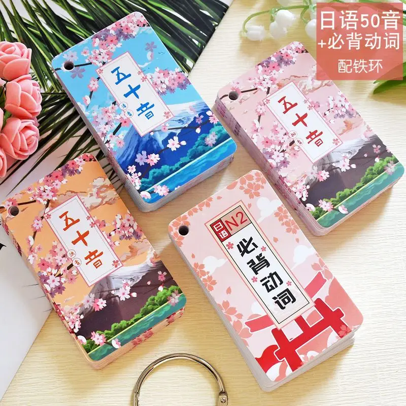 N2 Japanese High-frequency Vocabulary that Must be Memorized Japanese Language Hiragana Katakana Syllabary Learning Pocket Card