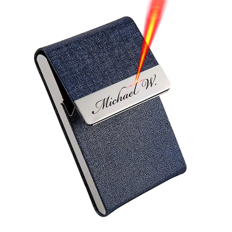 

Персонализированный чехол-держатель для визитных карточек, подарки с гравировкой на заказ для него, папы, мужчины, кошелек для карт бойфренда, роскошные держатели для карт