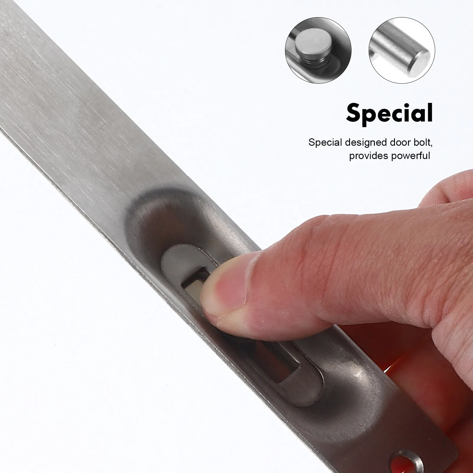 

Stainless Steel Flush Security For French Double Sliding Gate Door Bolt Level Bolt Slide Lock Durable Rustproof Concealed