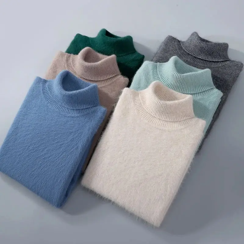 

Men's Turtlene 00% Mink Camere Sweater 2024 Autumn Straight Leg Youthful Vitali Eighteen Pants