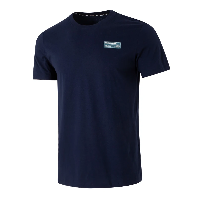 

Skechers Мужские и женские топы Трикотажная футболка с короткими рукавами и круглым вырезом L224U136-002Z