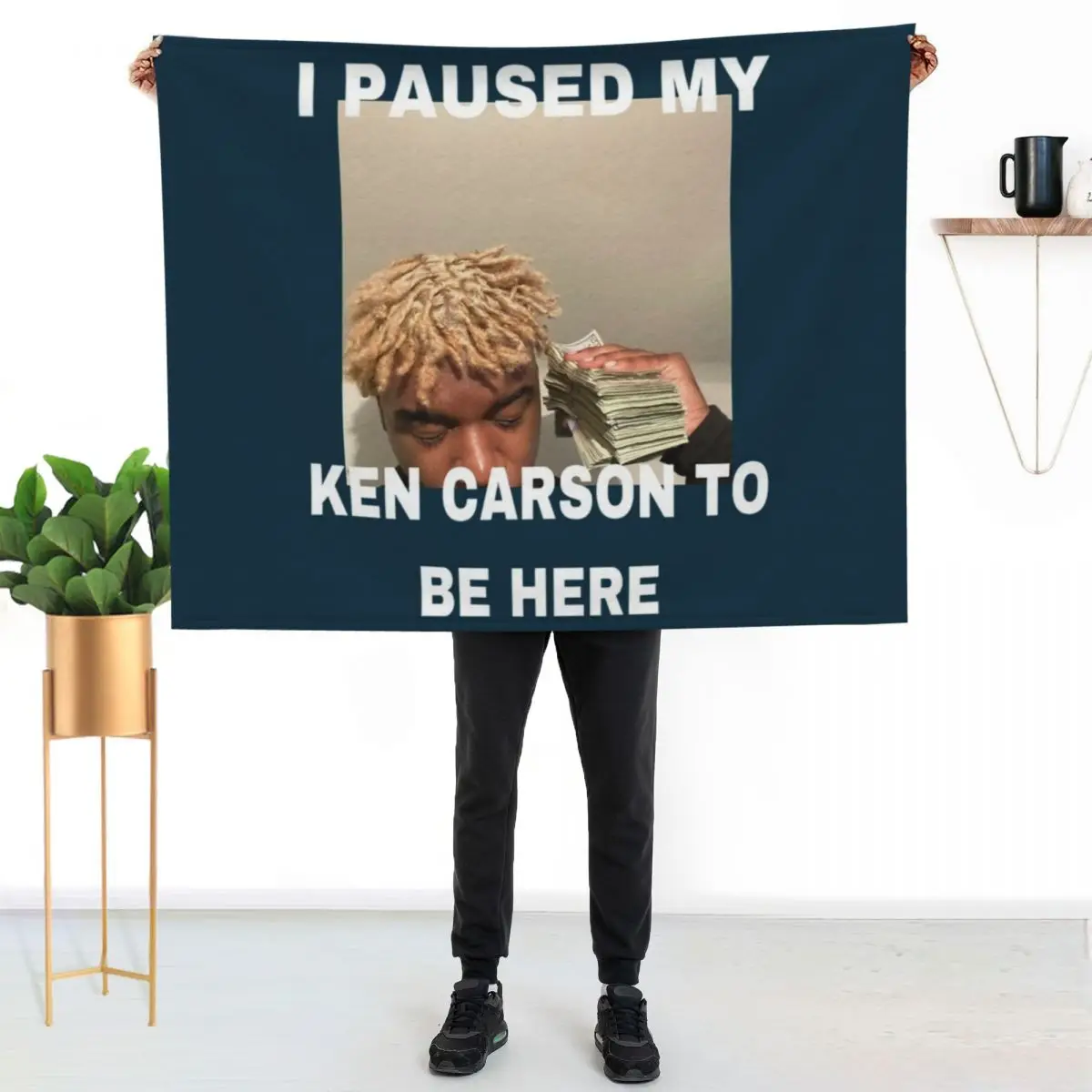 

I Paused My Ken Carson To Be Here Throw Blanket Soft Plush Blanket as Housewarming Gift