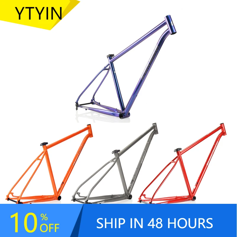 

YTYIN AM XM520 Mountain MTB Bike Frame 27.5inch CR-MO Steel Brushing 15" 17" 19" Disc Brake Reynolds 520 MTB Bicycle Frame 142mm