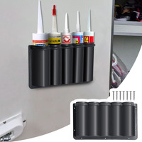 5Tube Car Door Holder Silicone Sealant Mastic Caulk Adhesive Tubes Storage Box With Screws For Van Workshop Garage Organizer Box