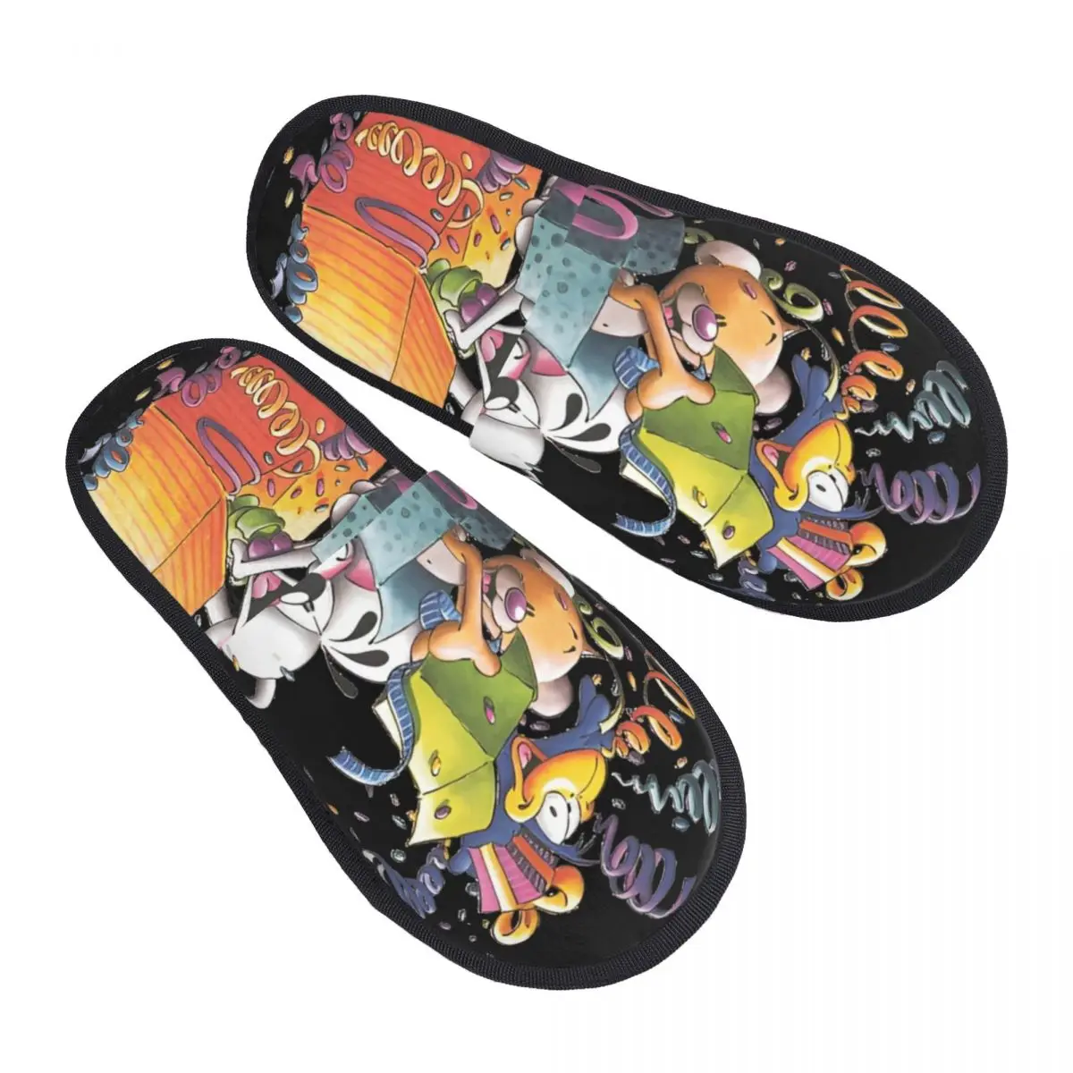 

Cute Slippers Anti Slip Diddl Cartoon Soft Household Fur Slippers Slides Bedroom