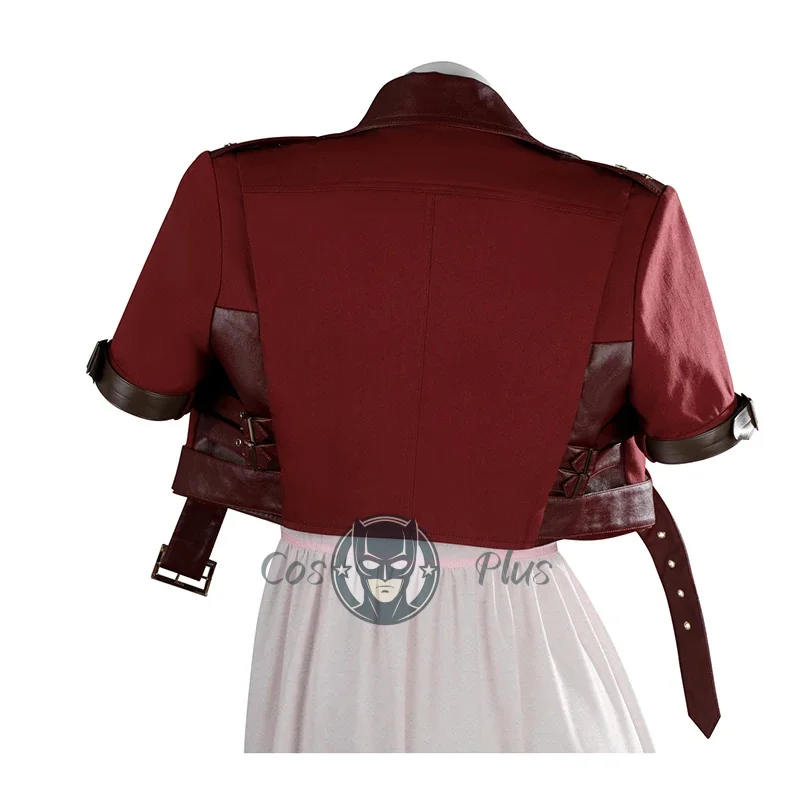 FF7 Remake Aerith Gainsborough Cosplay Costume Final Fantasy Halloween Outfit Fancy Party Dress Women  Jacket Outfit Set - Image 3