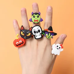 Halloween Silicone Rings - 12 Pack Party Favors for Guests, Trick or Treat Decoration, Non-Toxic Silicone