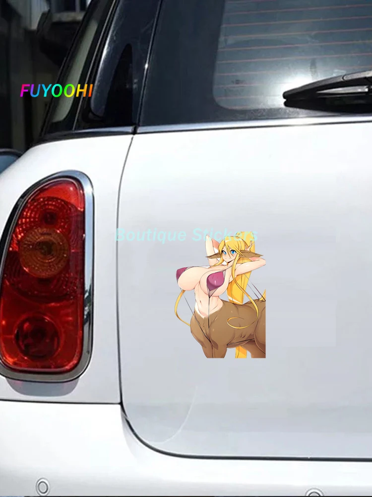 FUYOOHI Play Stickers for Monster Musume No Iru Car Sticker Waterproof Bumper Caravan Window Anime Vinyl Decal Decoration