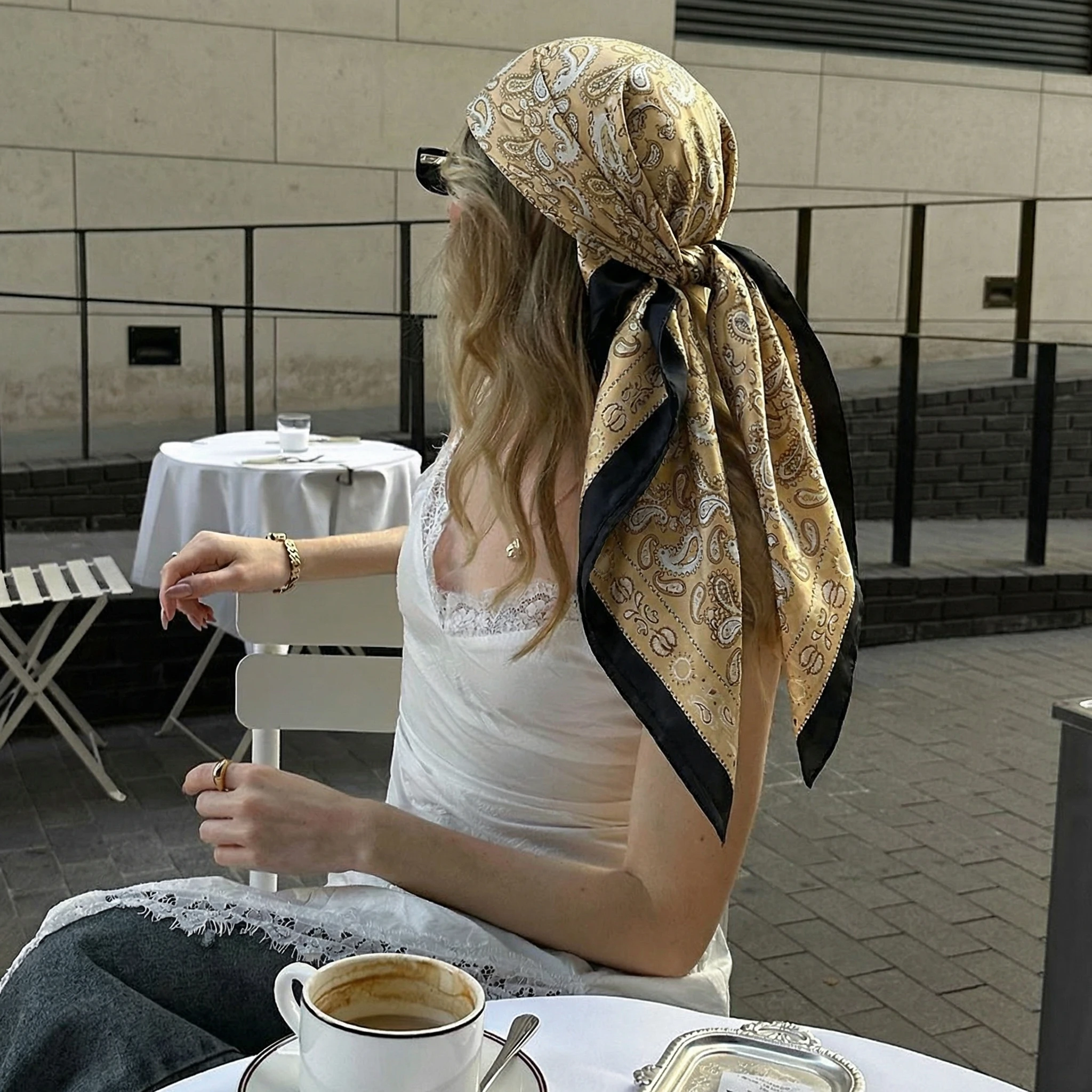 2026 Silk Shawl Square Scarf For Women Print Headband Foular