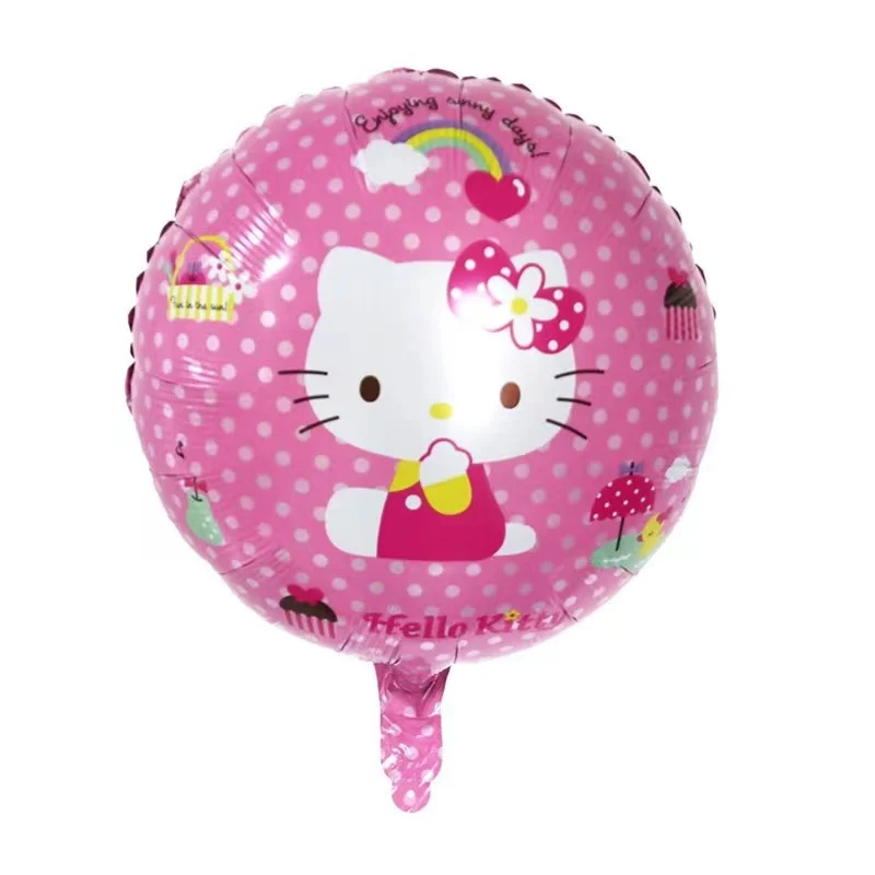 Pink Hello Kitty Theme Girls Birthday Party Disposable Tableware Balloon Kids Favors KT Balloon  Baby Shower Girls Party Decor