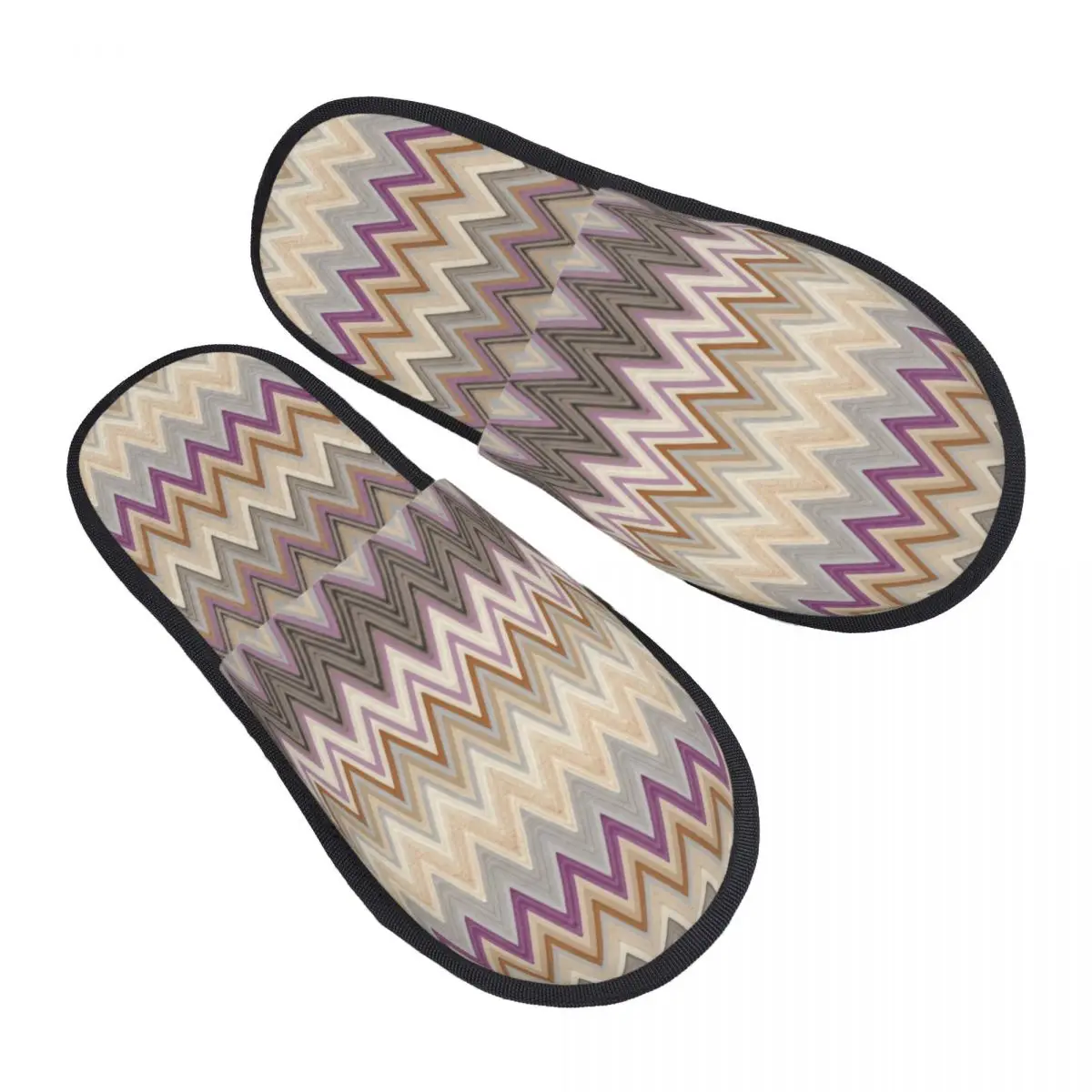

Женские современные домашние тапочки с зигзагом и геометрическим рисунком, мягкие богемные пушистые тапочки из пены с эффектом памяти, домашняя уличная обувь