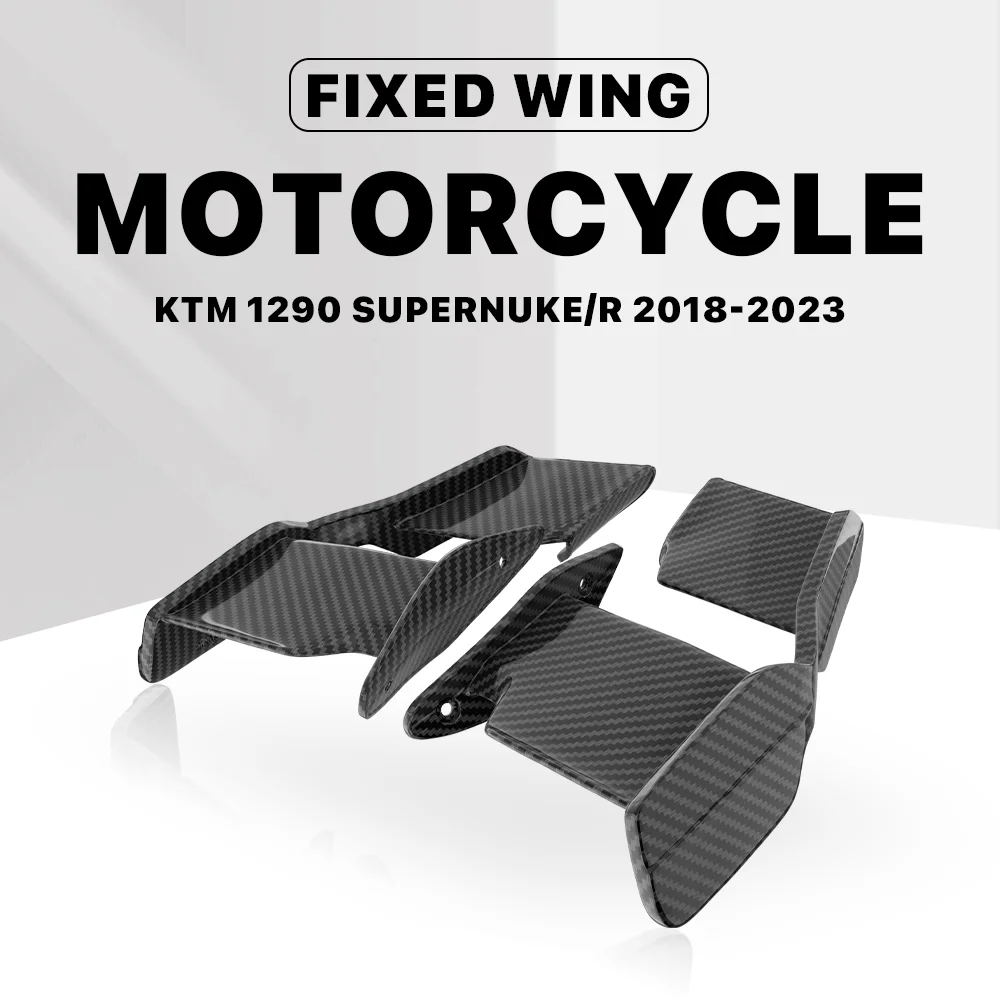 

Suitable for KTM 1290 superduke R 2018-2023 Motorcycle Fixed Wing Spoiler Front Aerodynamic Winglet Side Wing Fairing Kit