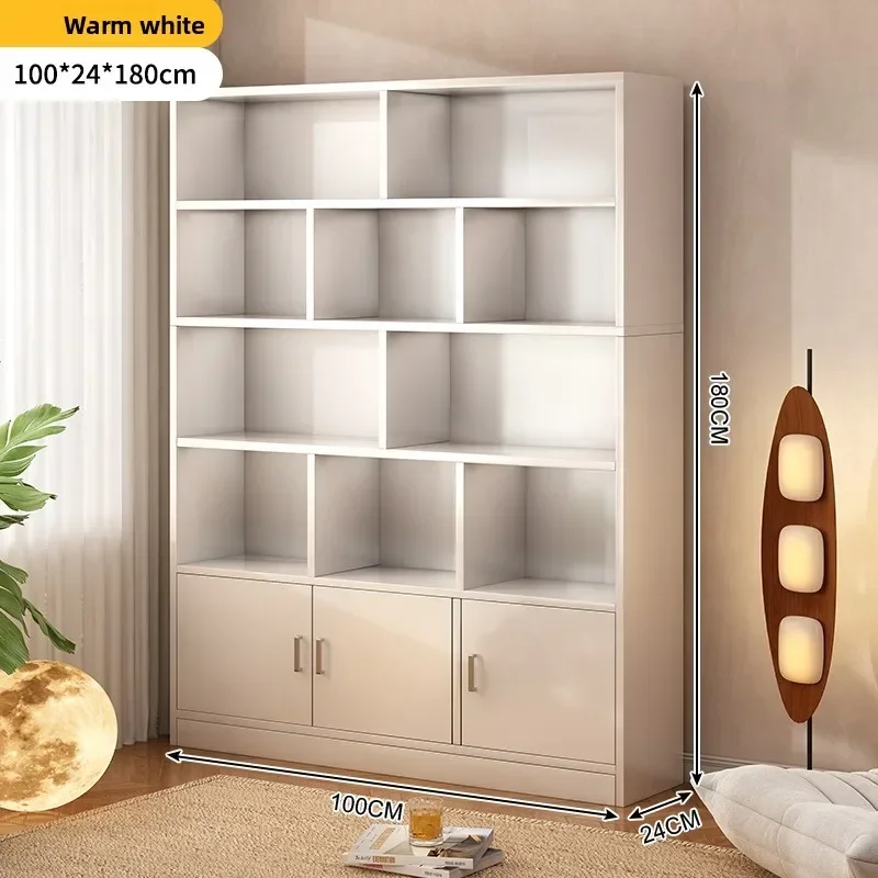 Minimalist Bookcase Vintage Floor Shelf Office File Cabinet Wall Locker Multi-layer Storage Cabinet sturdy and durable