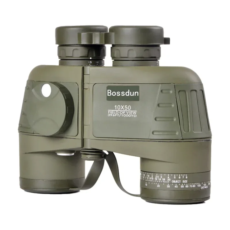 10x50 Compass German Binoculars Laser Rangefinder 5000m Long Range Distance Binoculars Measuring with Rangefinder