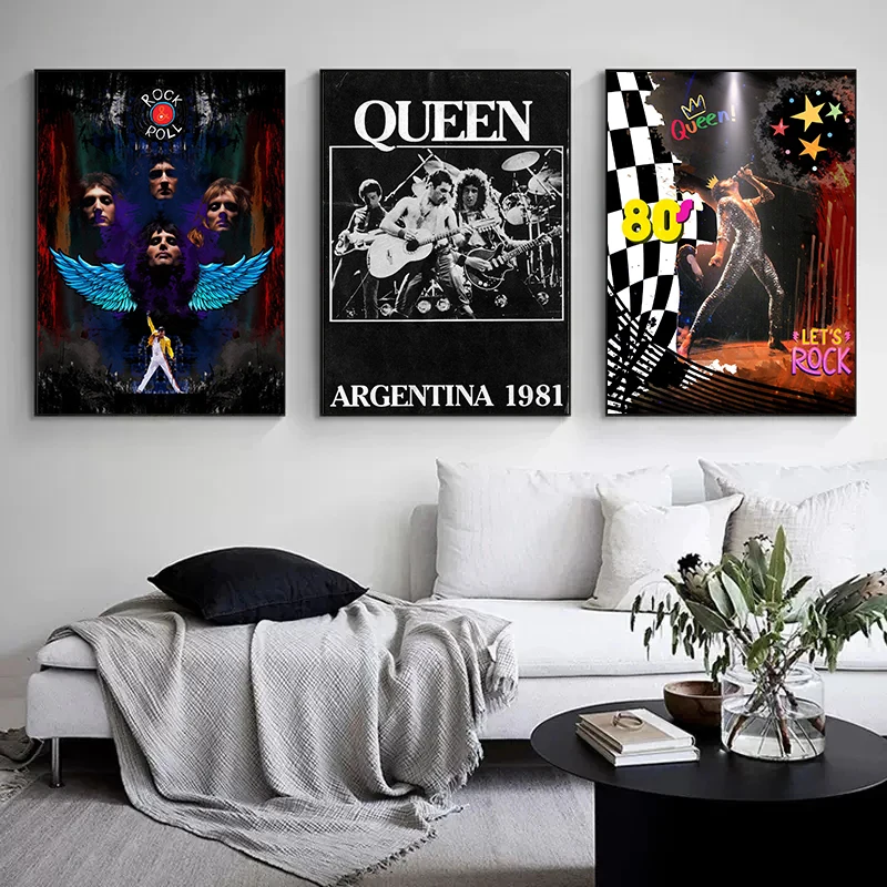 Freddie Mercury Bohemian Music Star Posters Queen Legendary Rock Band Canvas Painting Print Wall Art Picture For Room Home Decor