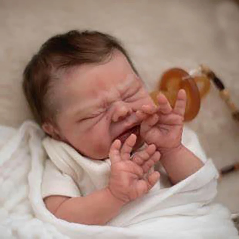 17inch Bebe Reborn Kit Vincent Unfinished Doll Parts Toys for Children Kit Reborn  Soft Siliconen Reborn Kit