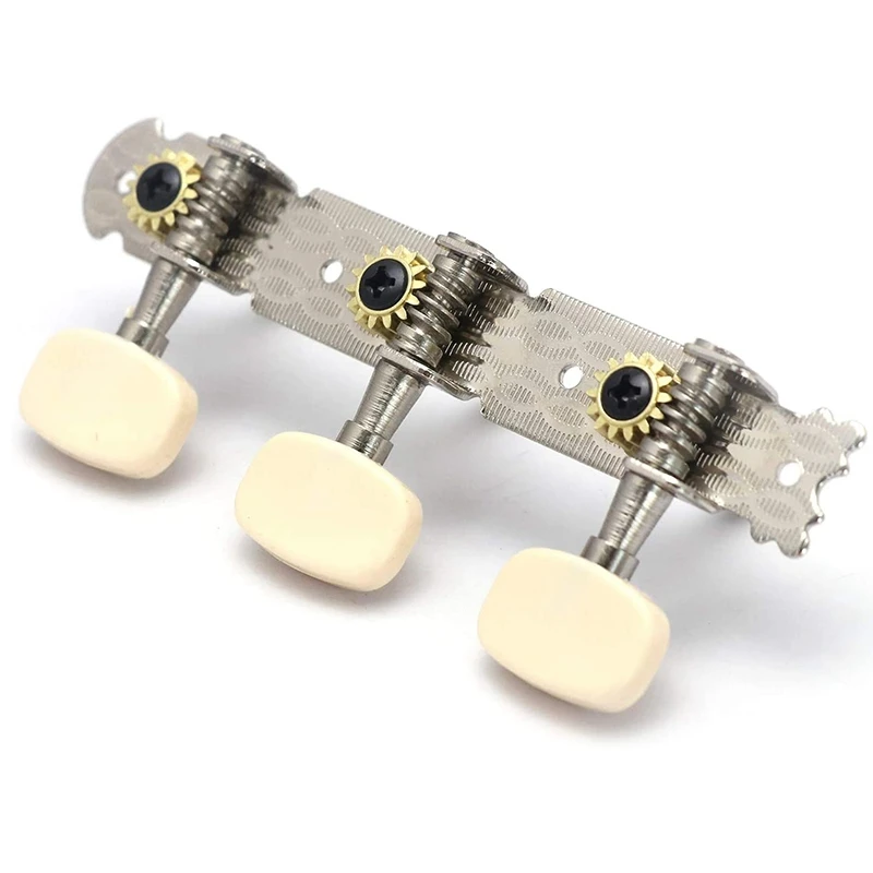 Vintage Guitar Tuning Pegs Gold Plated Machine Heads Tuning Keys Tuners Single Hole for Classical Guitar 3L 3R Rich