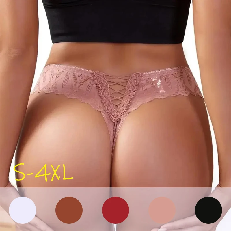 

Женское нижнее белье EINVIK, сексуальные кружевные стринги со средней посадкой, женское дышащее удобное нижнее белье, Танга