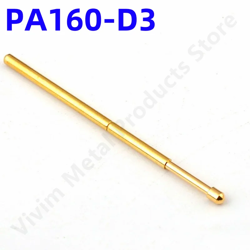 

100PCS PA160-D3 Spring Test Probe PA160-D Test Pin P160-D P160-D3 Test Tool 24.5mm 1.36mm Needle Gold Tip Dia 1.80mm Pogo Pin