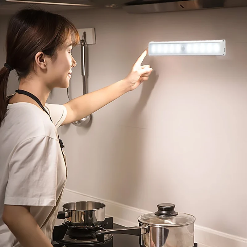 Sob a luz do armário led controle remoto sem fio pode ser escurecido guarda-roupa noite lâmpada casa quarto cozinha nightlight (2 pacote)