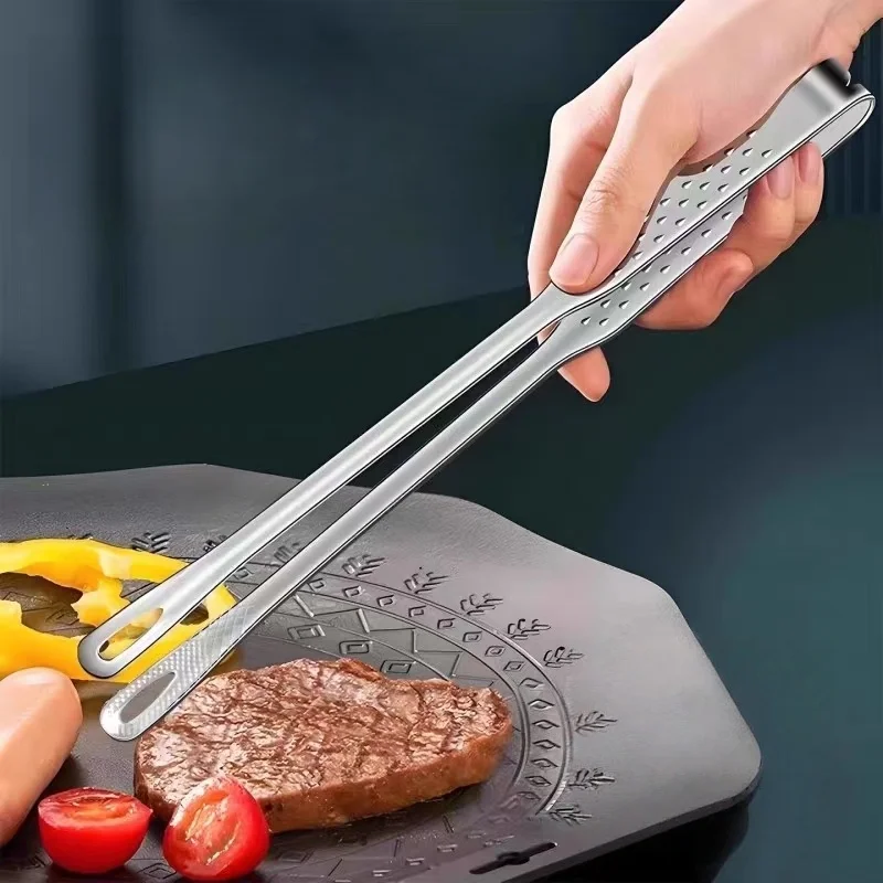 Kitchen Tongs Barbecue Grill Tongs Steel Cooking Tweezers Chef Food Meat Tongs Clip Outdoor Picnic Kitchen Accessories