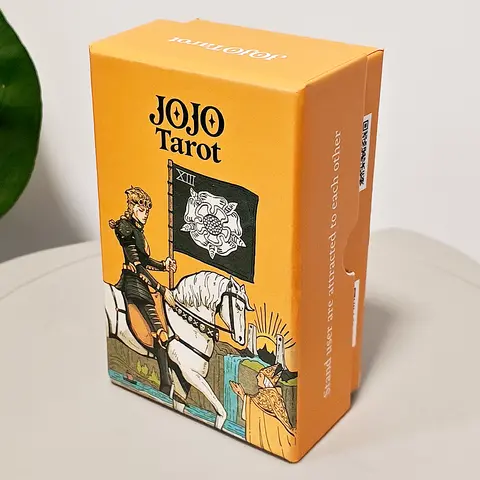 Baraja de Cartas de Tarot JOJO en Caja Rígida, 80 Cartas de Tarot de Anime con Relieve a Doble Cara, Baraja de Tarot de Aventuras Extrañas de 12*7cm